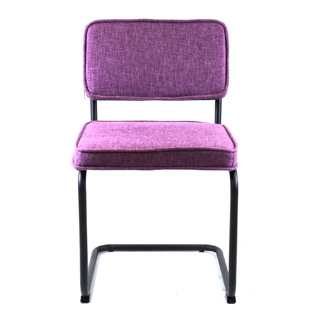 Dining Chair Rib FavoFurn Purple LxBxH 56x55x52 Fabric Nnb
