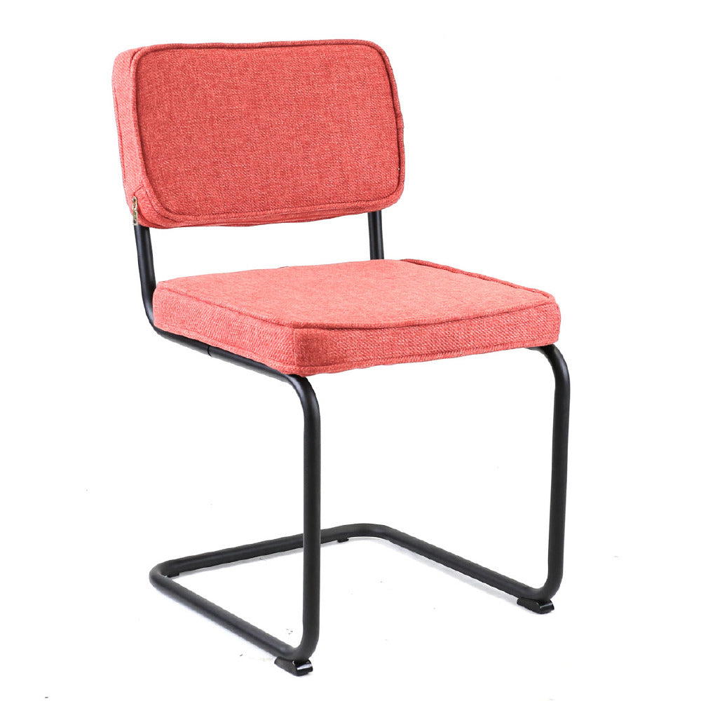 Dining Chair Rib FavoFurn Red LxBxH 56x55x52 Fabric Nnb