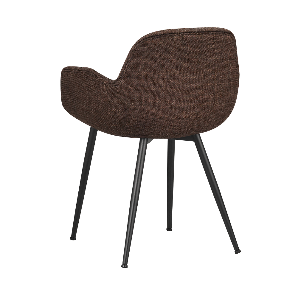 Dining Chair Angers FavoFurn Brown LxBxH 64x62x59 Fabric Nnb