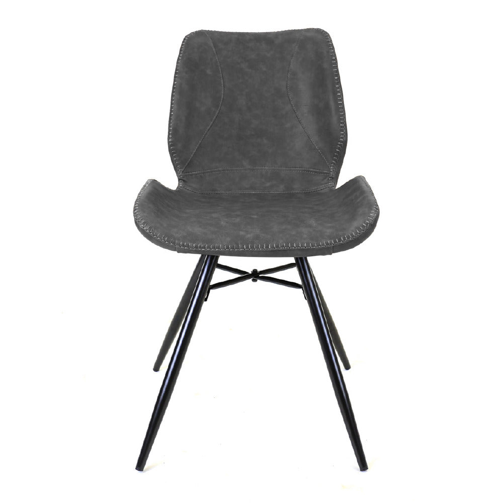 Dining Chair Barron FavoFurn Anthracite LxBxH 72x68x50 Artificial leather Nnb