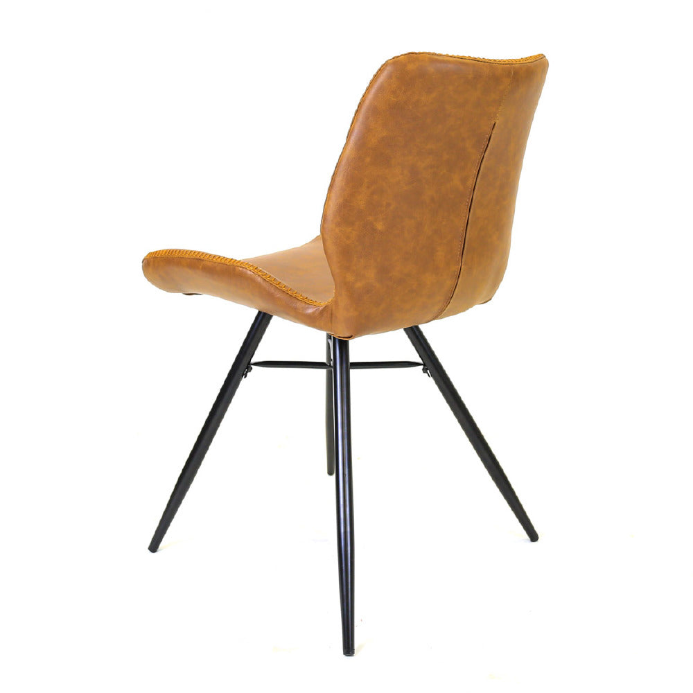 Dining Chair Barron FavoFurn Cognac LxBxH 72x68x50 Artificial leather Nnb