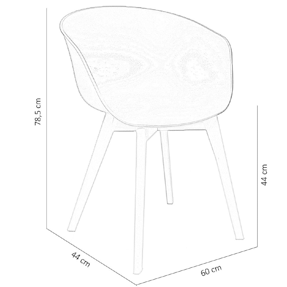 Dining Chair Noan FavoFurn Green LxBxH 68x60x51 Plastic Nnb