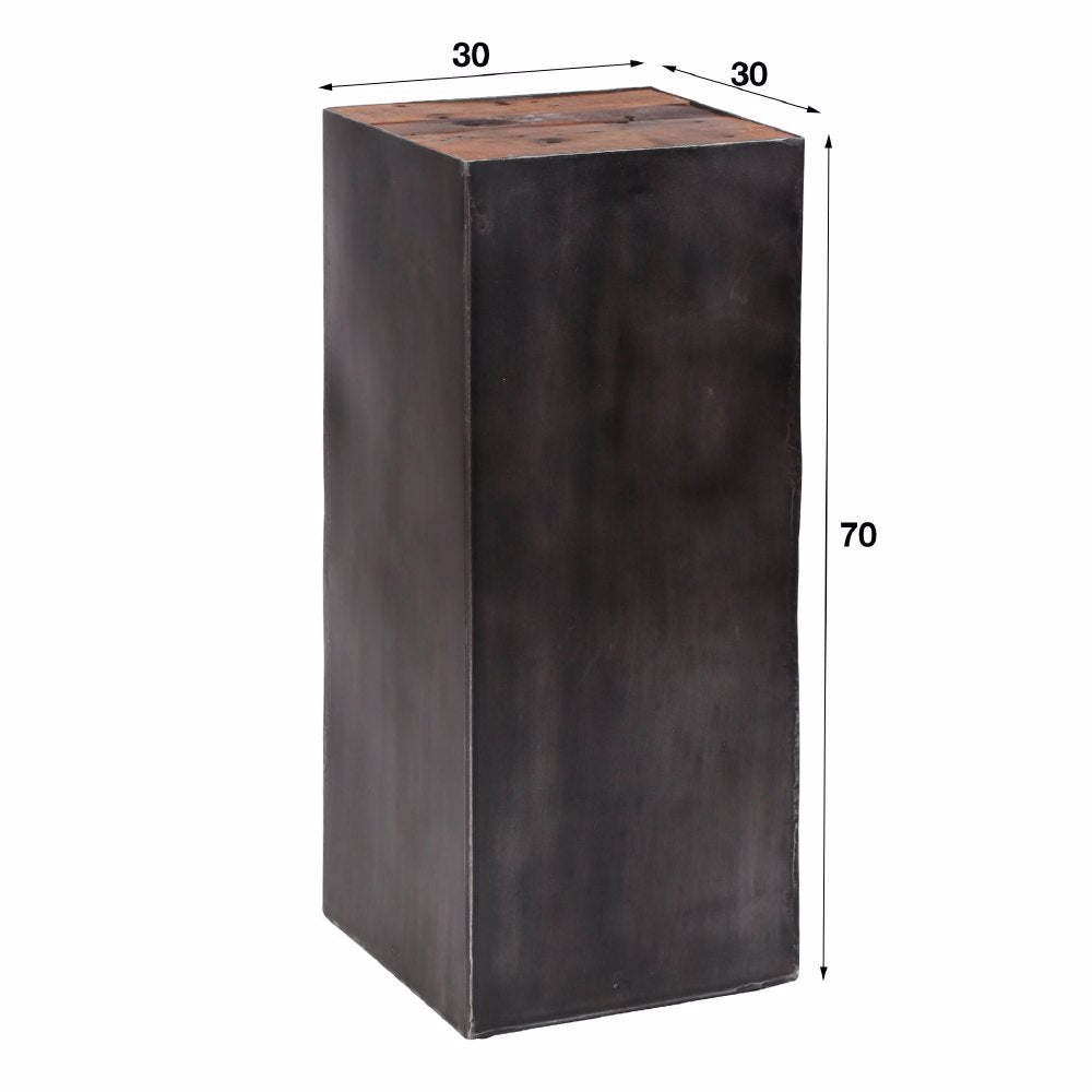 Flower Column Jacob HomeHaven Brown LxBxH 74x33x33 Wood Nnb