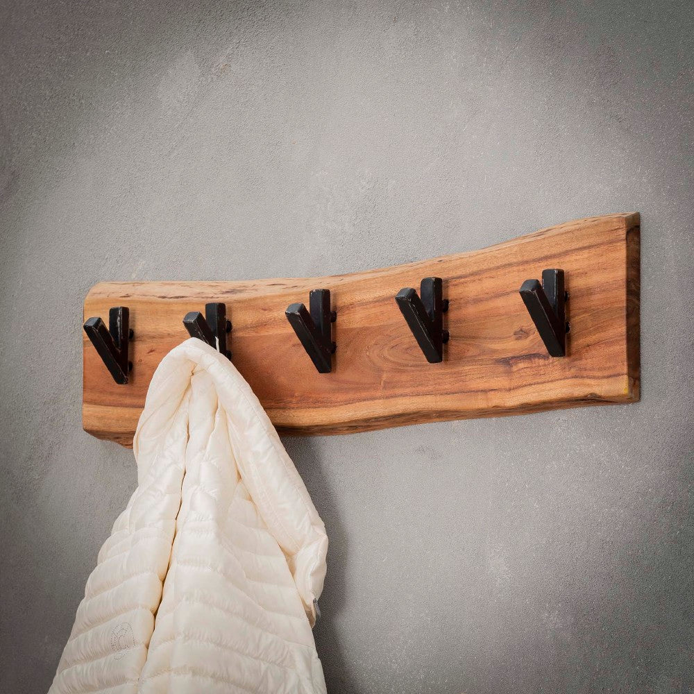Coat Rack Elio HomeHaven Brown LxBxH 64x18x10 Acacia wood Nnb