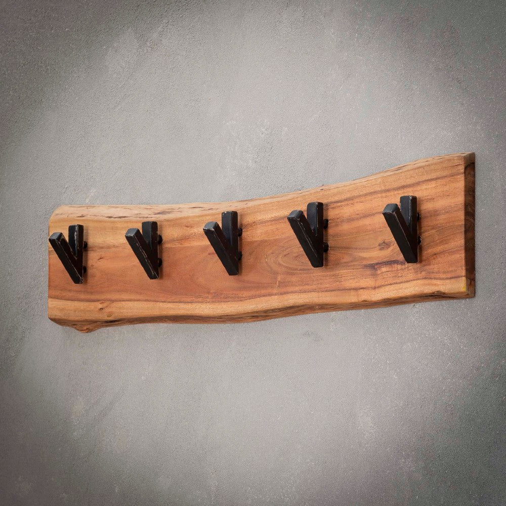Coat Rack Elio HomeHaven Brown LxBxH 64x18x10 Acacia wood Nnb