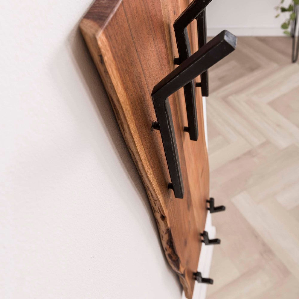 Coat Rack Elio HomeHaven Brown LxBxH 110x36x27 Acacia wood Nnb