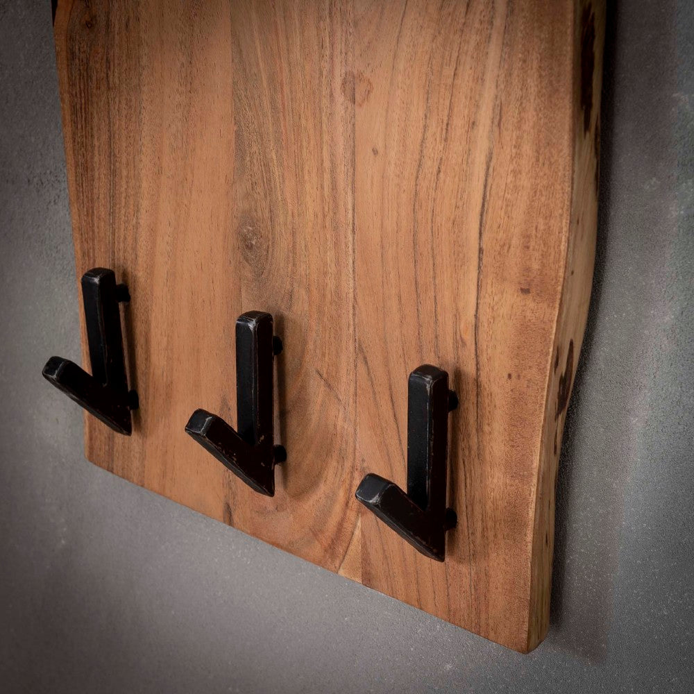 Coat Rack Elio HomeHaven Brown LxBxH 110x36x27 Acacia wood Nnb
