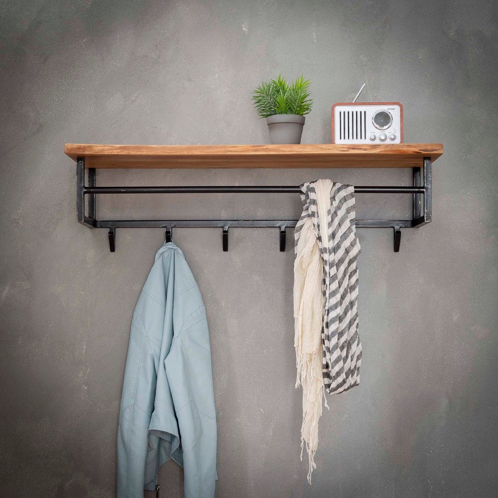 Coat Rack Elio HomeHaven Brown LxBxH 102x37x30 Acacia wood Nnb
