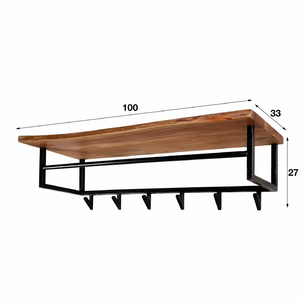Coat Rack Elio HomeHaven Brown LxBxH 102x37x30 Acacia wood Nnb