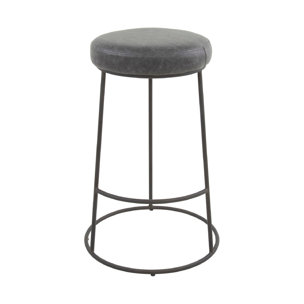 Bar Stool Maldo HomeHaven Grey Artificial leather Nnb