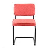 Dining Chair Rib FavoFurn Red LxBxH 56x55x52 Fabric Nnb