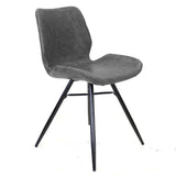 Dining Chair Barron FavoFurn Anthracite LxBxH 72x68x50 Artificial leather Nnb