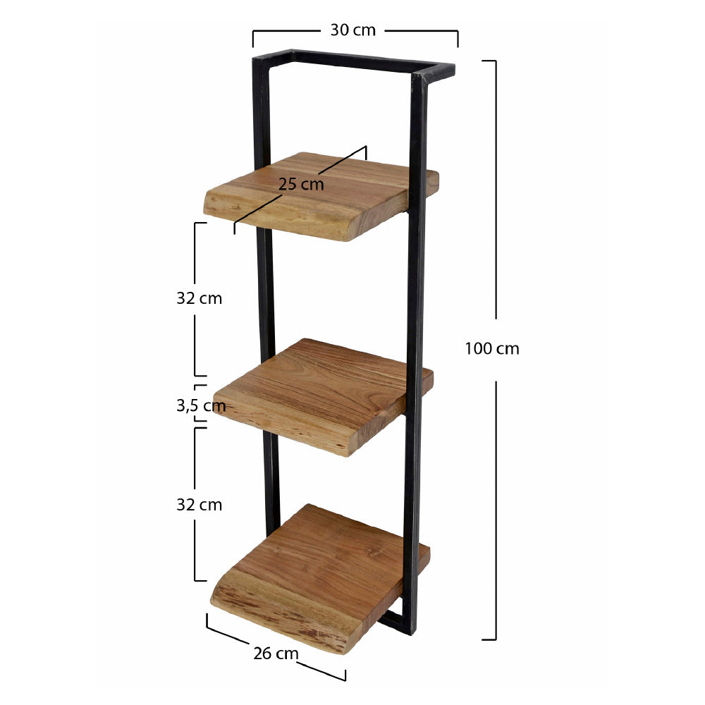 Wall Shelf Elio HomeHaven Brown LxBxH 104x36x13 Acacia wood Nnb
