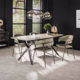 Dining Chair Augustine HomeHaven Green LxBxH 75x66x61 Fabric Nnb