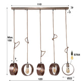 Pendant Light Rhett HomeHaven Anthracite LxBxH 112x25x18 Metal Nnb